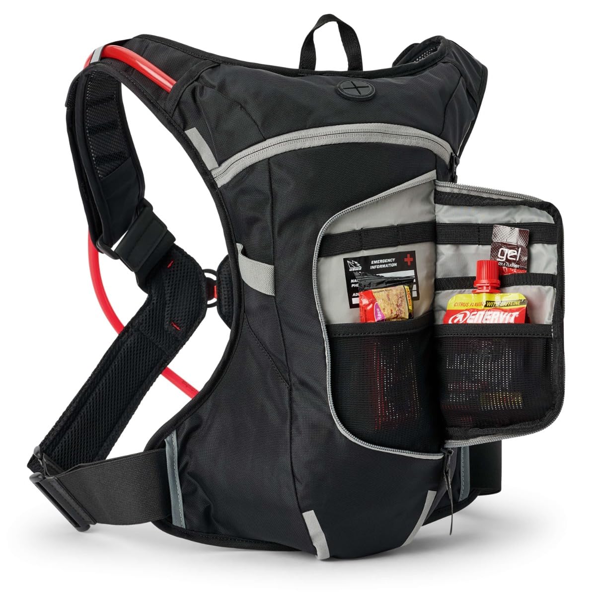 USWE Moto Hydro 4L Adventure Fit Hydration Pack with 3.0L/ 100oz Water Bladder, a High End, Bounce Free Backpack for Enduro and Off-Road Motorcycle, (Black, 4L)