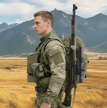 SIATREX SCOUT1800 Hunting Daypack – 500D DWR Tear-Resistant Nylon, Lightweight Tactical Backpack with MOLLE Webbing & Hydration Compatible, for Archery, Scouting, and Backcountry Hunts