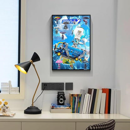 Wall Board for Lego 77073 Battle Bus Building Toy - Wall Display Compatible with Collectible Fortnite Toy Acrylic Stand Design(Only BoardModel Not Included)
