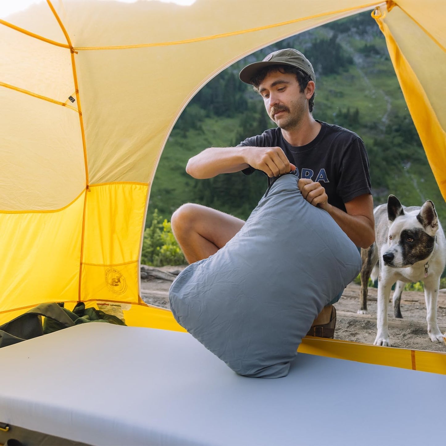 HEST Foamy Wide - Portable Camping Mattress, Enhanced Memory Foam, Wide Single Mattress, 78" L x 30" W