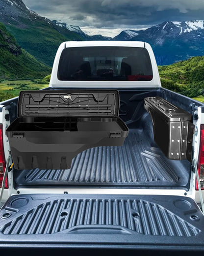 SCITOO Truck Bed Tool Box for Toyota Tacoma 2005-2021 Left Driver Side,Multi-Compartment Dividers Organized Storage,Heavy Duty & No-Drill Installation
