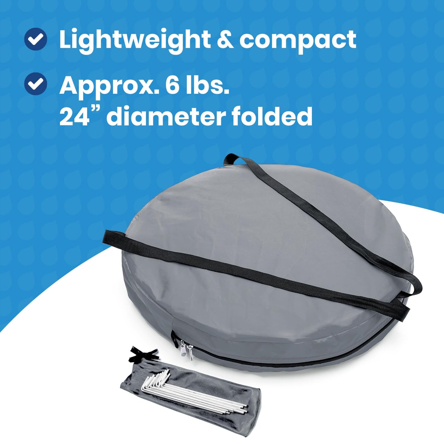 Under the Weather WeatherPod Tank MyPod™ Mesh 1-2 Person Pop-Up Screen Tent Pod - The Original Shark Tank - Keeps Out Bugs, Mosquitos with UPF 50 Sun Protection, Silver
