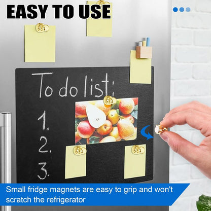 LOVIMAG Fridge Magnets 40Pcs Refrigerator Whiteboard Small Strong Magnet Classroom Kitchen Accessories Decorative Locker Set Decor Must Haves Office Calendar Refrigerador Magnetic Cute Crafts Gold