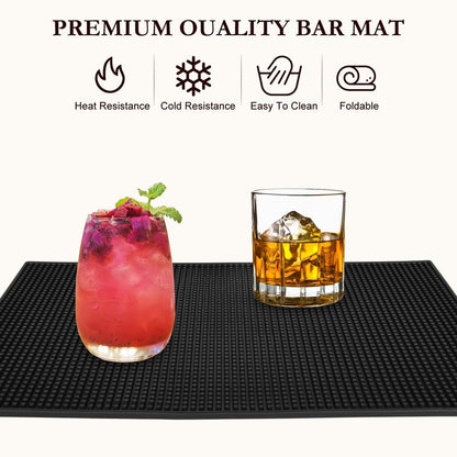 6PCS bar mat，bar mats for countertop，18 x 12 Inch Coffee mat，bar mats for Bartending，Coffee bar mats for countertop， Non Slip Waterproof Resistant Flexible