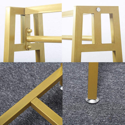 MBQQ Moden Metal Clothes Rack with Clothing Hanging Rack Organizer for Laundry Drying Rack Display Racks Garment Racks,Gold