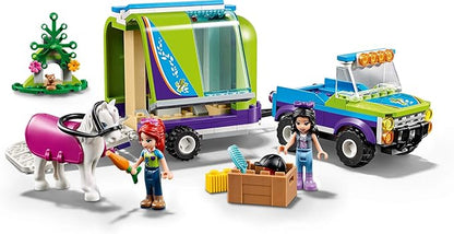 LEGO Friends Mia's Horse Trailer 41371 Building Kit with Mia and Emma Mini Dolls Includes Toy Truck Horse and Rabbit for Creative Play (216 Pieces)