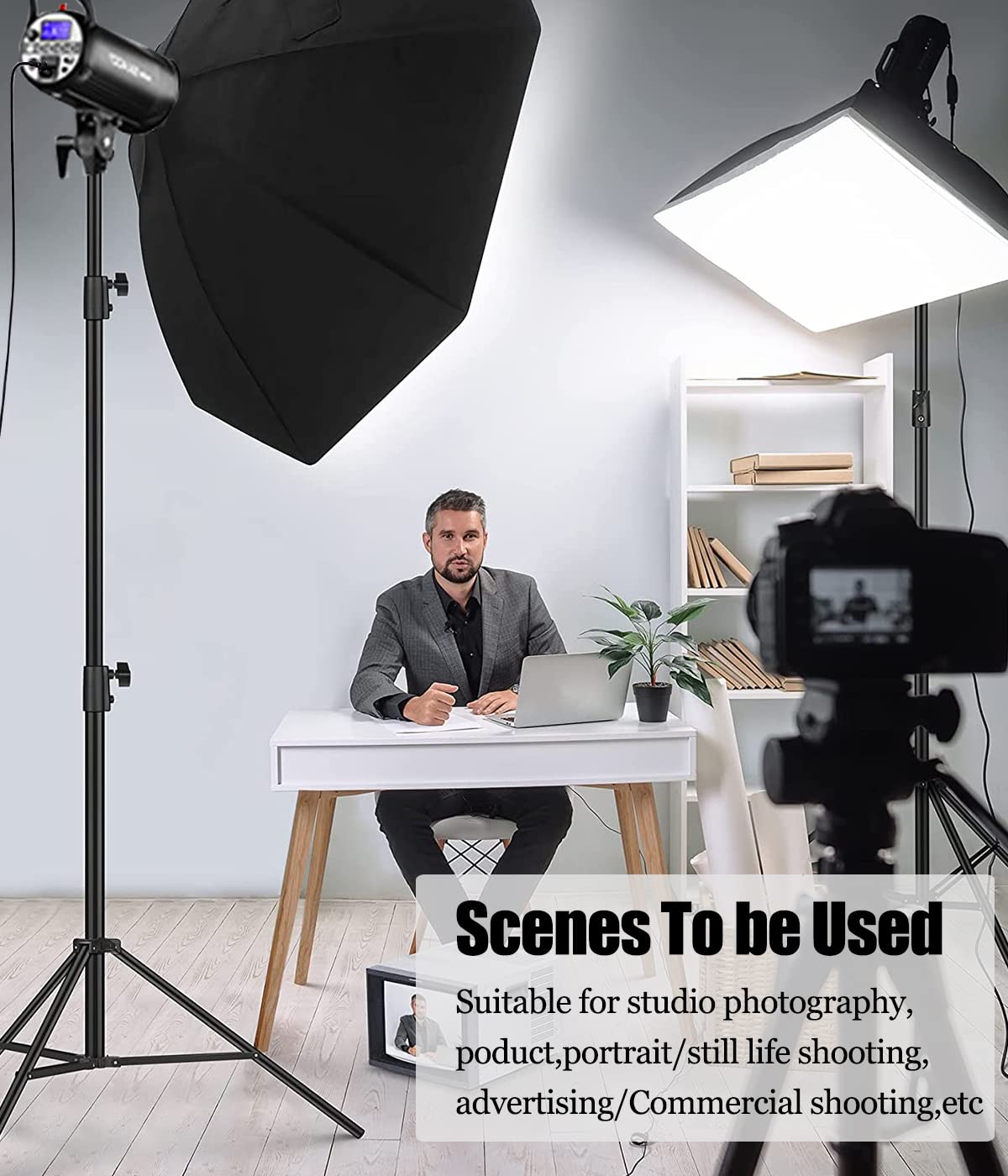 Godox SK400IIV 400Ws Photo Studio Strobe Flash Light Kit,GN65 2.4G X System,Bowens Mount with 10W LED Modeling Lamp,Tripod Stand,Softbox,Reflector for Wedding,Portrait,Fashion,Product Photography