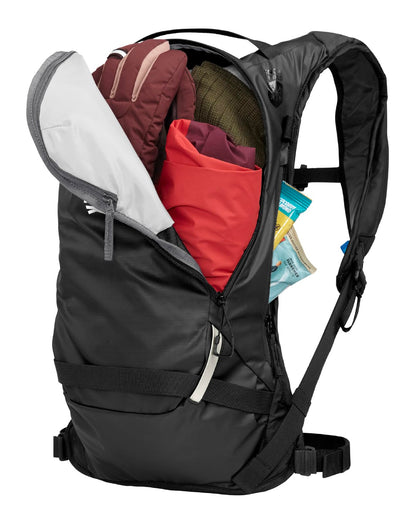 CamelBak Powderhound 12 Snow Hydration Pack with Ski and Snowboard Carry, Insulated Design for All Day Winter Riding, Black/White