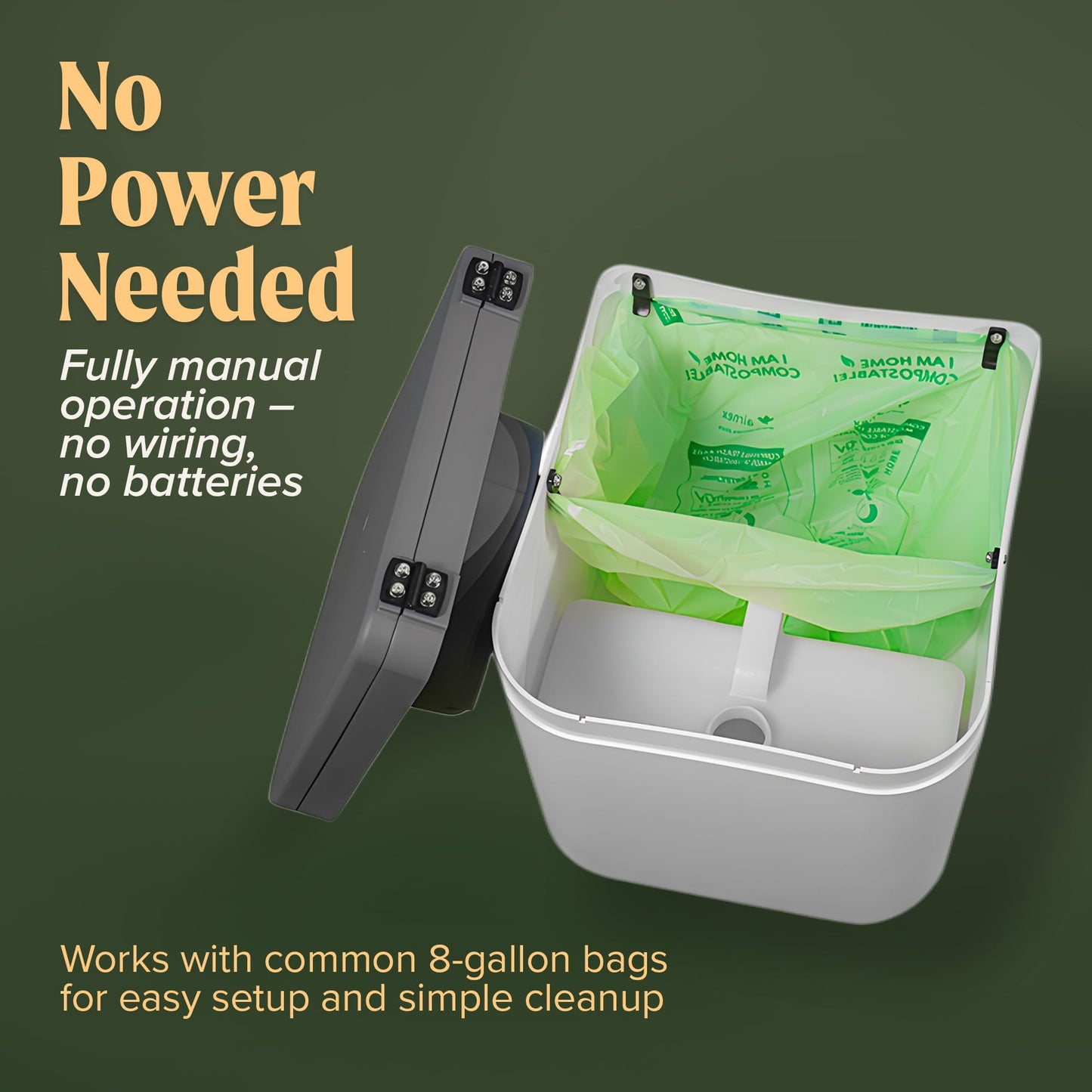 NOMAD by OGO Portable Compost Toilet – Camping Toilet for Truck Campers, Hunting Blinds, Car Camping, Primitive Camping & Boating, No-Electric, Waterless, Odor-Free Fits 8 Gallon Bags