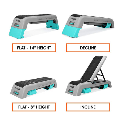 Yes4All Multifunctional Aerobic Deck - Versatile Fitness Station, Weight Bench, Aerobic Stepper, Plyometrics Box for Cardio Workouts and Strength Training