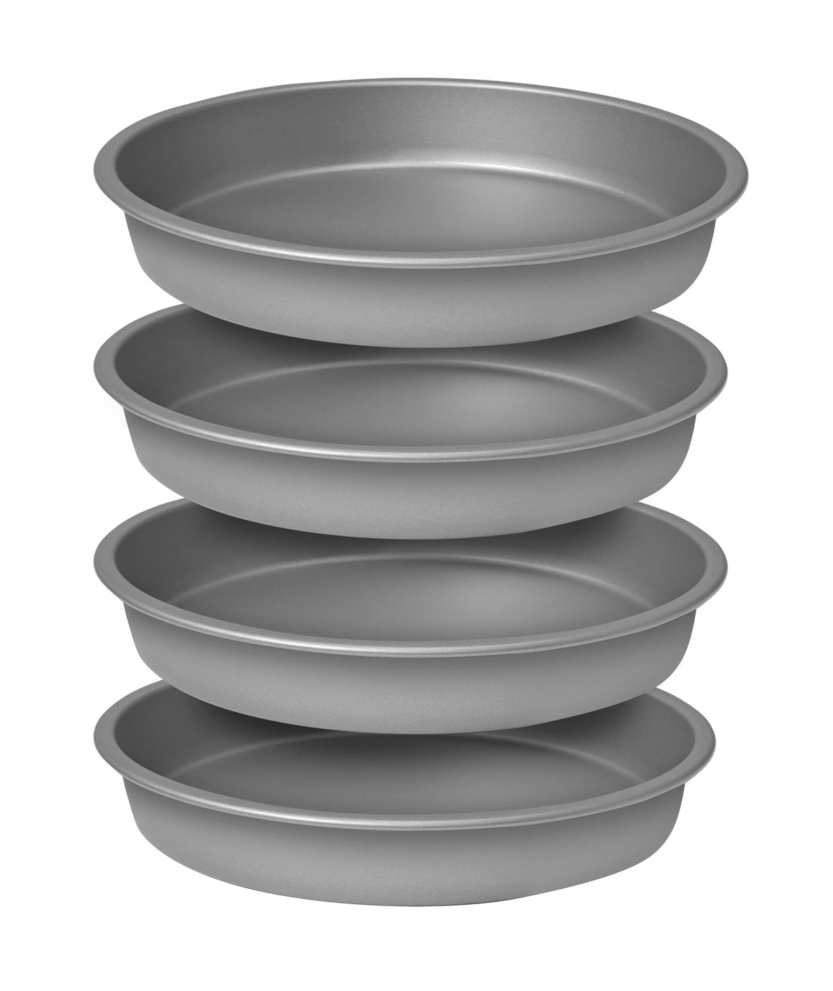 Baker Eze Nonstick 9-Inch Round Cake Pans, Set of 4, Gray
