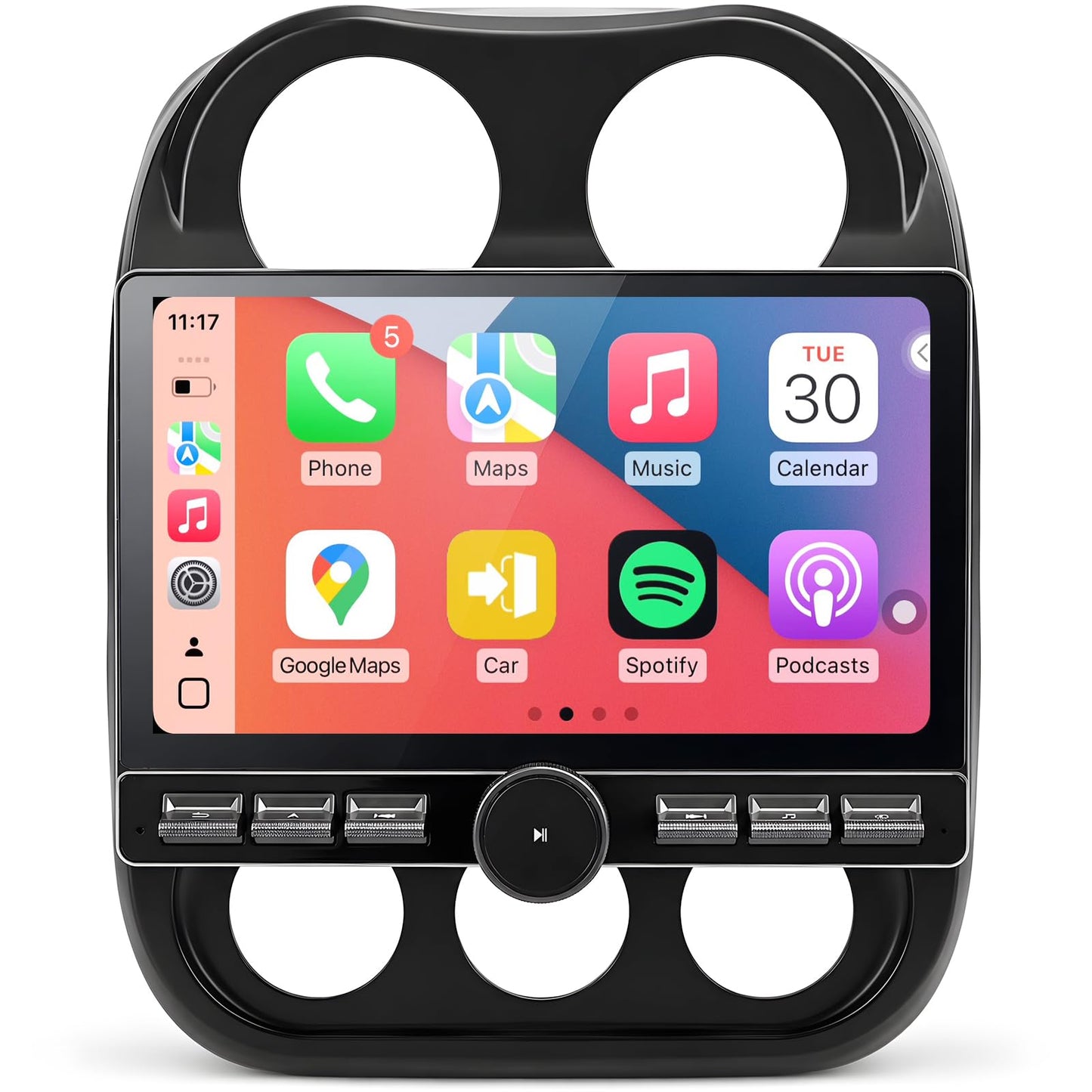 5G WiFi(6) Car Radio for Jeep Compass Patriot 2010-2016, Android13/Wireless CarPlay/Android Auto/Touch Screen/GPS Navigation/Bluetooth/AM/FM/HD Backup Camera (4Ram+64Rom)