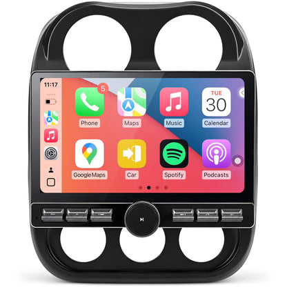 5G WiFi(6) Car Radio for Jeep Compass Patriot 2010-2016, Android13/Wireless CarPlay/Android Auto/Touch Screen/GPS Navigation/Bluetooth/AM/FM/HD Backup Camera (4Ram+64Rom)