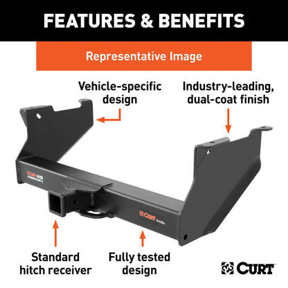 CURT 15810 Commercial Duty Class 5 Trailer Hitch, 2-1/2-Inch Receiver, Compatible with Select Ford F-250, F-350, F-450 Super Duty