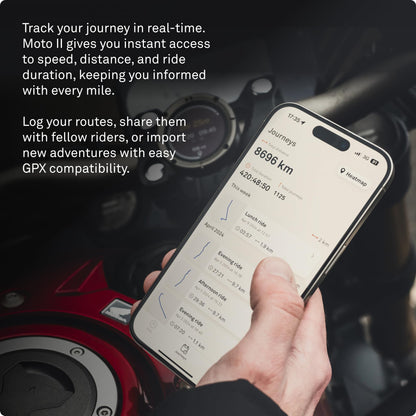 Beeline Moto II Classic Edition - Next Gen Motorcycle GPS Tracker | Compact Design, Waterproof Build, Simple Display & 14-Hour Battery | Glove Friendly Motorcycle Sat Nav Perfect for Adventure