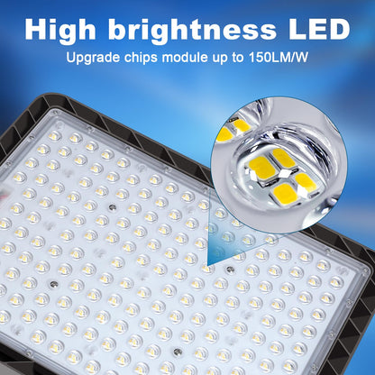 Dream Eeve 480W LED Parking Lot Light Slip Fitter Mount 72000LM Dusk to Dawn 5000K Led Flood Light Outdoor Commercial Security Area IP65 Waterproof 85-277V for Street Stadium Driveway
