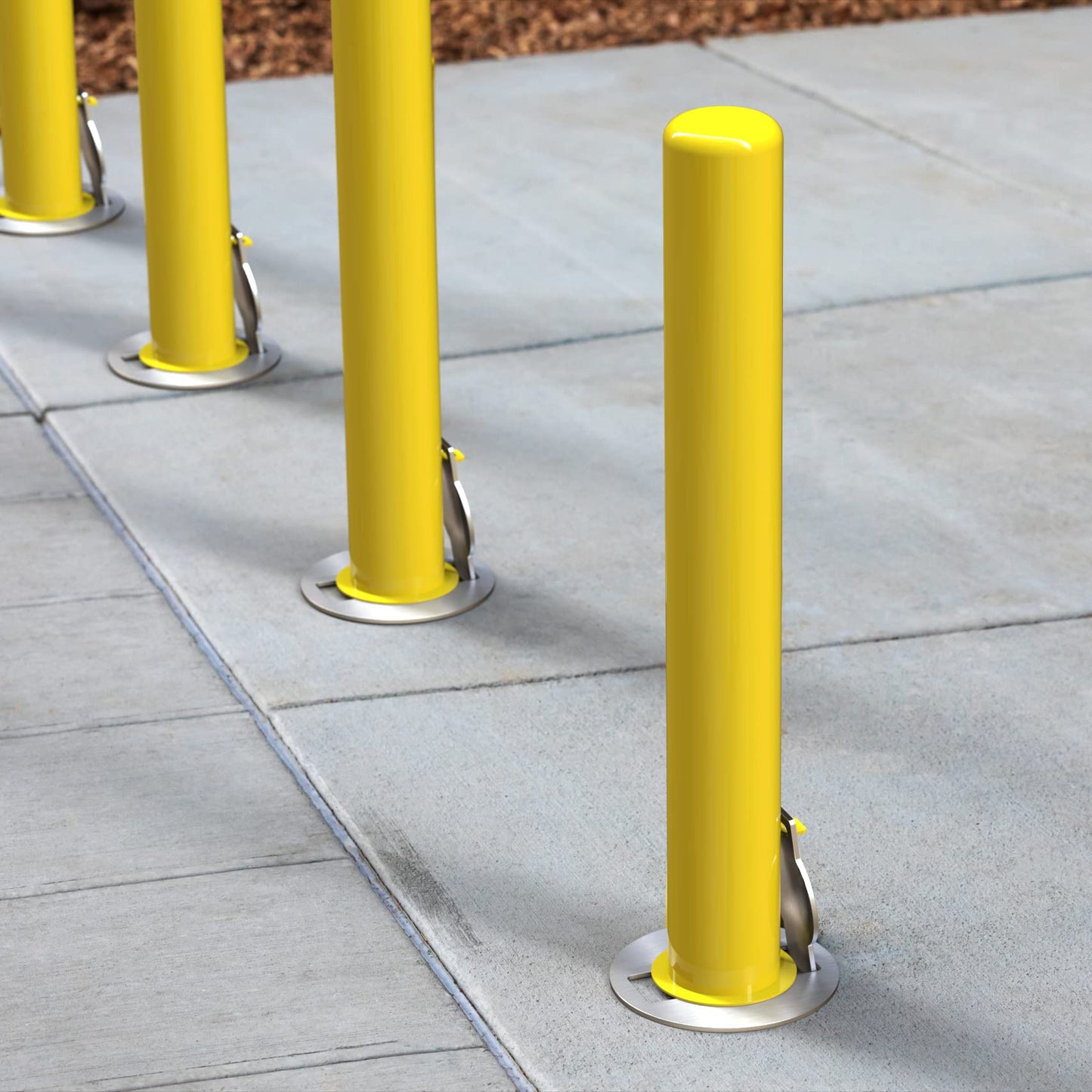 Trafford Industrial Removable Bollard with Embedment Sleeve (4"x36") Secure and Flexible Traffic Control Solution