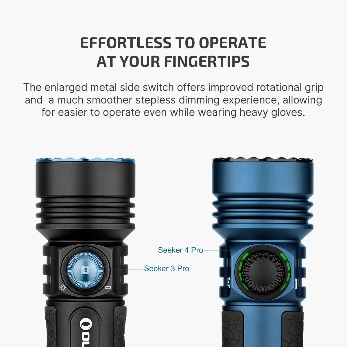 OLIGHT Seeker 4 Pro Rechargeable Flashlights, 4600 Lumens High Powerful Bright Light with USB C Holster, Waterproof IPX8 for Emergencies, Camping, Searching (Midnight Blue Cool White)