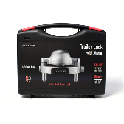 Blackstone Alarm Stainless Steel Heavy Duty Trailer Coupler Hitch Lock 130 db Alarm