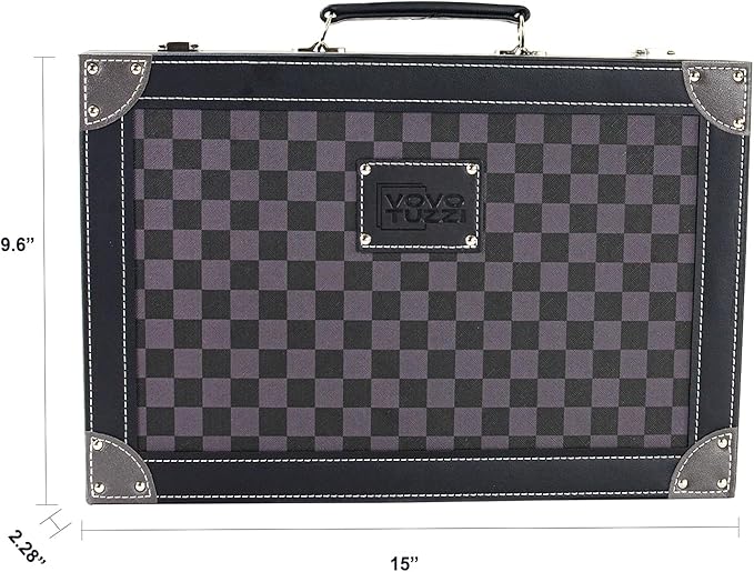 Backgammon Sets for Adults 15 Inches Backgammon Board Games for Adults Leather Backgammon Sets for Family &amp Travel Checkerboard Design Grey and Black