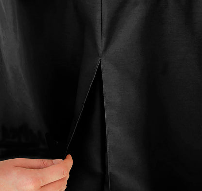 Tablevogue Machine Washable Polyester Solid Fitted Stain Resistant Table Cover Square Tablecloths for Events Wedding Special Occasions Table Cloth 34-inch, Black
