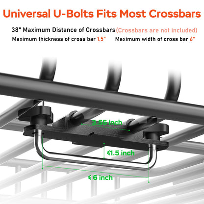 Roof Rack Carrier Basket 51" X 36" X 5" Universal Rooftop Cargo Basket - 200LB Capacity with 15 Cu.Ft Waterproof Bag, Heavy Duty Roof Rack for SUV/Truck/Van Cargo Carrier, Corrosion-Resistant Steel