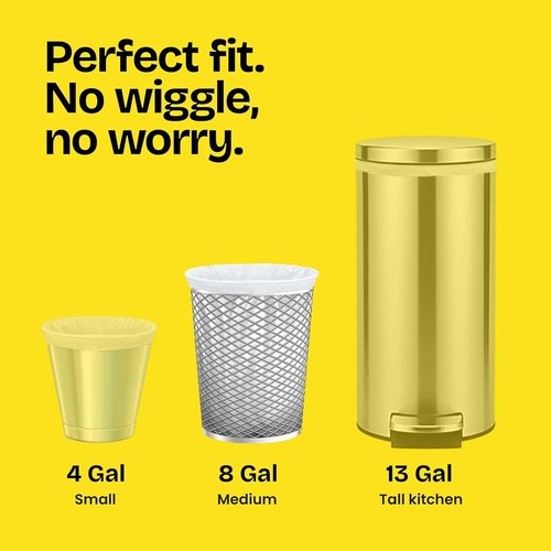 Glad Medium Trash Bags - 8 Gallon Lemon Fresh Bleach Garbage Bags | Odor-Resistant with Drawstring, 80 Count