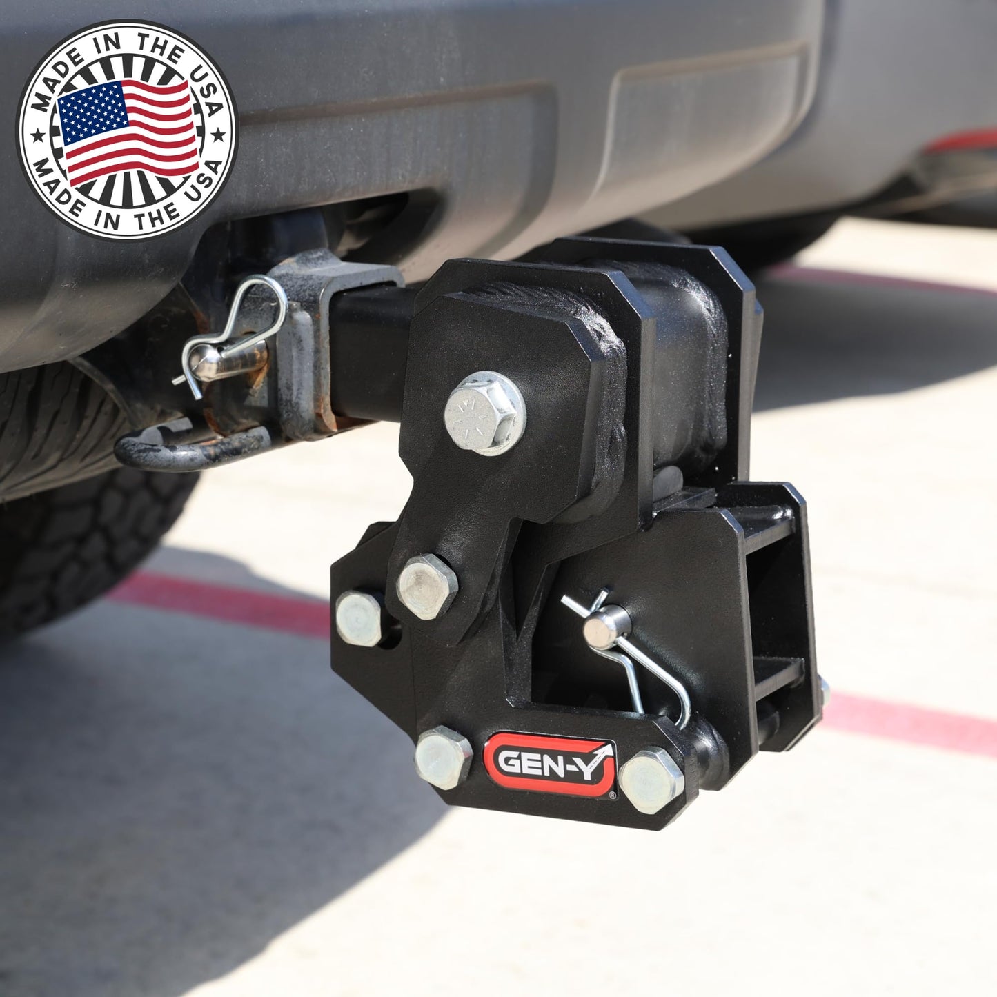 GEN-Y Hitch Cargo Carrier Hitch for 2-Inch Receiver - 7,000 LBS Overall Towing Capacity, 300 LBS Cargo & 700 LBS Towing Tongue Weight Capacity, Black