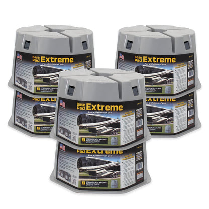 Stromberg Carlson JBP-712.6 Base Pad Extreme 6 Pack – 6" RV Utility Blocks for Leveling, Camper Jack Blocks, Setup Blocks – 6000 lb Capacity, Lightweight & Stackable – Universal Fit – Black – 6" Tall