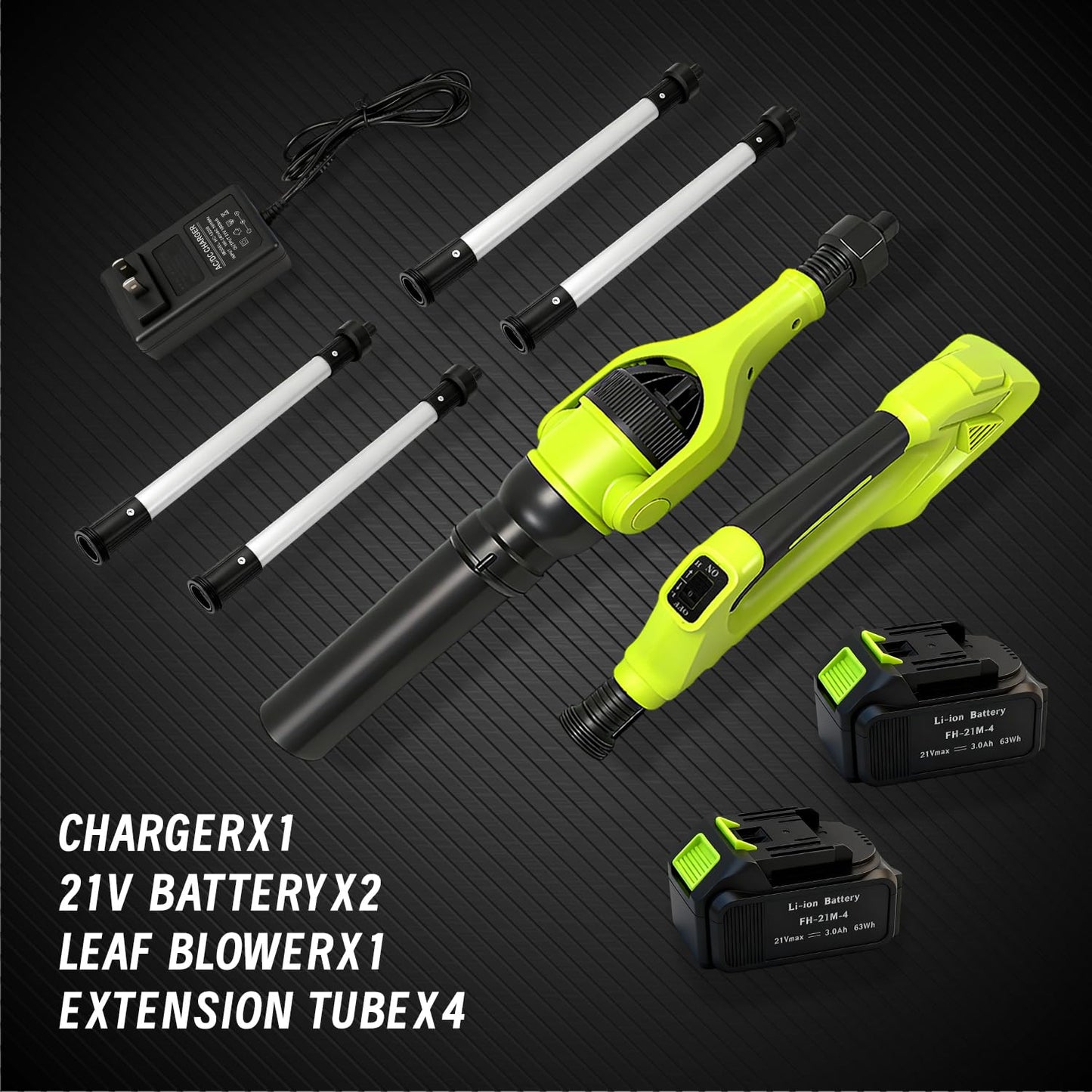 Cordless Leaf Blower, 21V Leaf Blowers, 580CFM/180MPH Brushless Motor, with 2 Lightweight Batteries 3.0Ah & Charger, and 3-Speed Leaf Blower 2-in-1 Design with Gutter Cleaning Kit for Garden & House