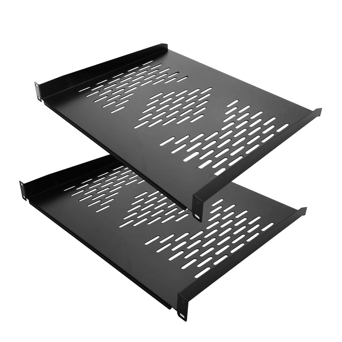 RIVECO 22U Network Rack with Top & Bottom Vented Plates 4 Rolling Wheels Floor Standing Rack for 19" Equipment & Stereo Gear Including 2PCS Rack Shelves & Rail Mount PDU &16" Depth Rack Shelves 2PCS