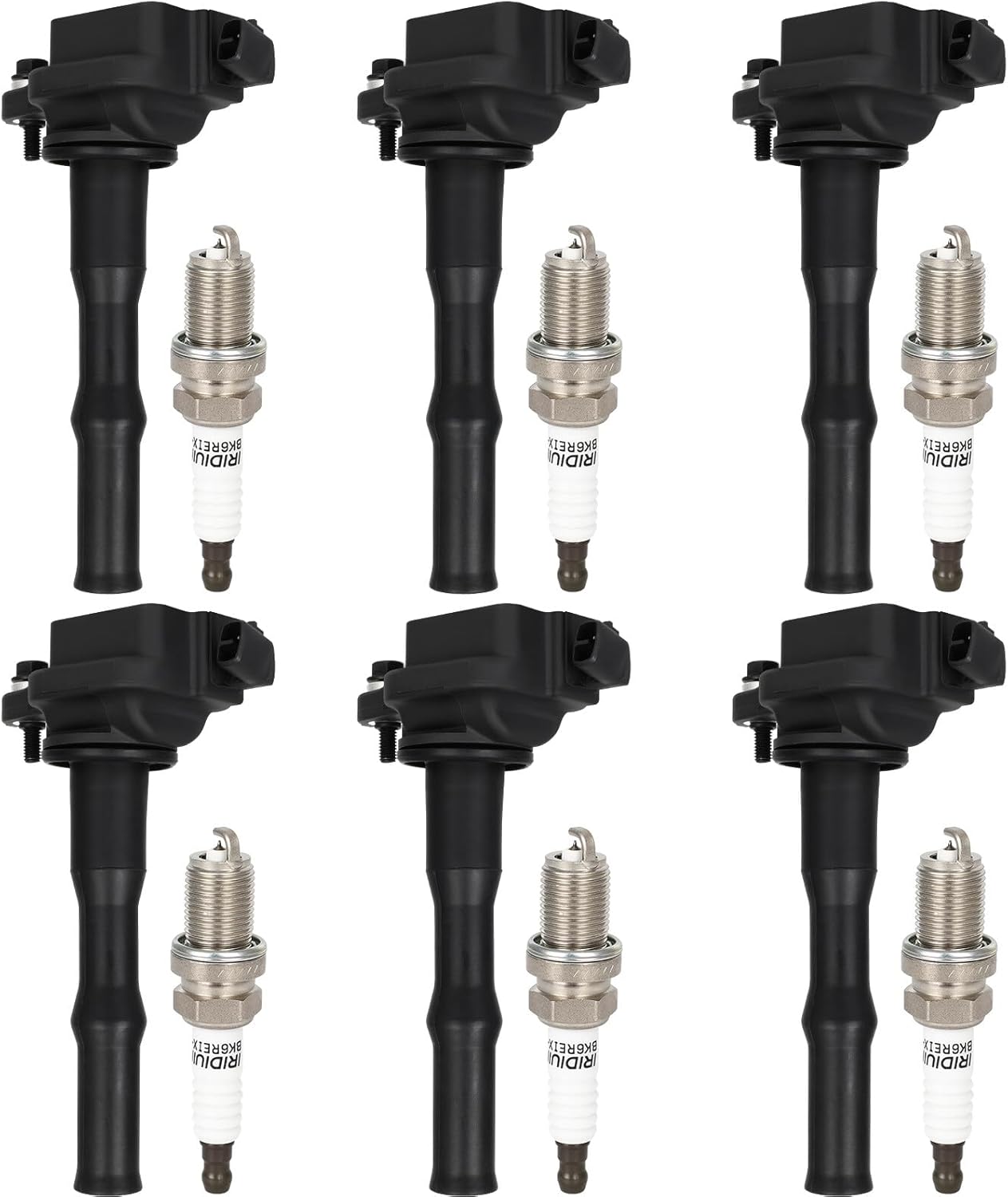 ECCPP 3 ignition coils with 3 iridium Spark Plugs,UF808,coils packs,for Smart Fortwo 2016-2017 0.9L‎224332428R,UF-808