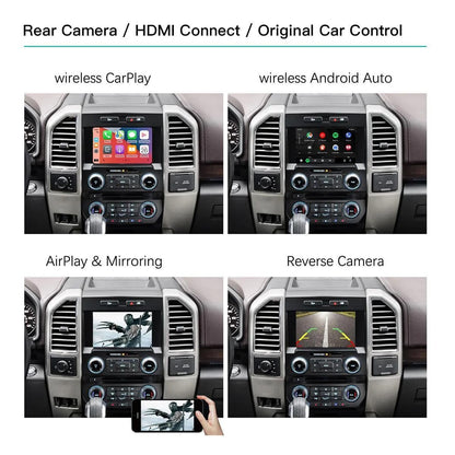 carultra Wireless Carplay Android Auto for Ford 2013-2015 Year with Sync2 System, Wireless Carplay Retrofit Kit Decoder, Support Navigation, Siri, Camera