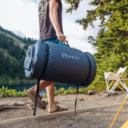 HEST Foamy Wide - Portable Camping Mattress, Enhanced Memory Foam, Wide Single Mattress, 78" L x 30" W