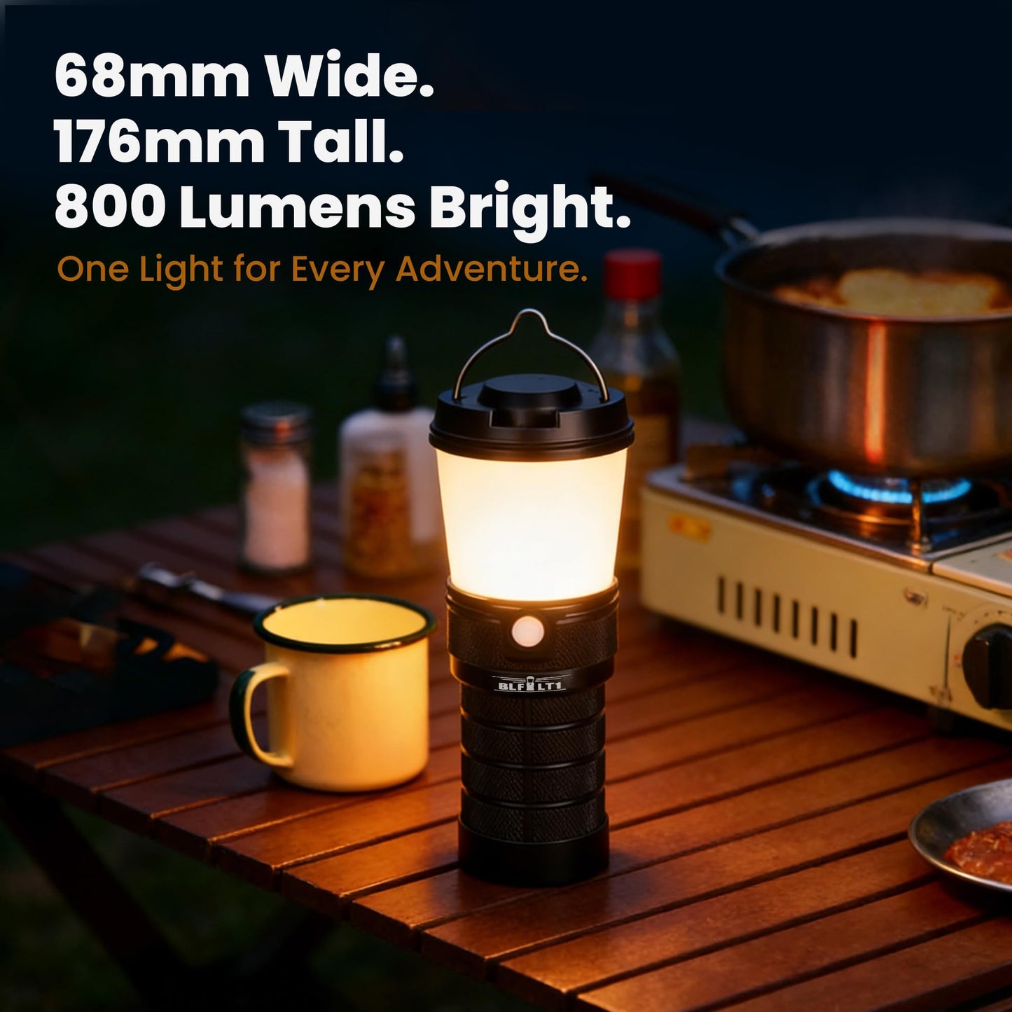 Sofirn BLF LT1 Camping Lantern Rechargeable, Led Lantern with 8X LH351D LED, 24 Hours Runtime in Medium Mode, Perfect Lantern Flashlight for Camping, Power Outages, Hiking, Fishing