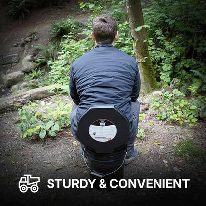 72 HRS Premium Portable Camping Toilet Seat with Lid for Camping, Hiking, Emergencies - Perfect for Emergency Preparedness, Backcountry, Car, Boat, Road Trips (No Bucket)