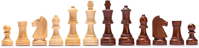 Husaria Staunton Tournament No. 6 Chessmen with 2 Extra Queens and Wooden Box 3.9-inch Kings