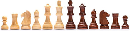 Husaria Staunton Tournament No. 6 Chessmen with 2 Extra Queens and Wooden Box 3.9-inch Kings