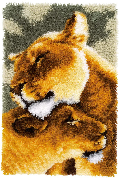 Vervaco Latch Hook Kit: Rug: Lion Friendship