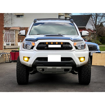 2012-2015 Tacoma Headlights,Headlight Assembly Fit for Toyota Tacoma 2012 2013 2014 2015 Halogen Headlamp Replacement Driver Passenger Side Blacking Housing Amber Reflector Clear Lens