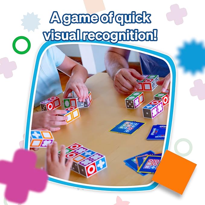 FoxMind Match Madness Board Game Visual Recognition Matching Board Game Family Puzzle Game to Develop Kids Problem Solving Skills