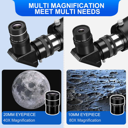 Telescope for Adults, Professional High Powered 90mm Aperture 800mm Refractor Telescopes for Astronomy Beginners with AZ Mount Tripod & Phone Adapter