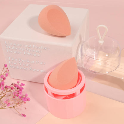 Professional Toiletry Sponges Set,Latex Free Flawless Soft Face Sponge with Holder,Beauty Blender Cosmetic Applicator for Powder,Liquid,Facial Makeup Tools