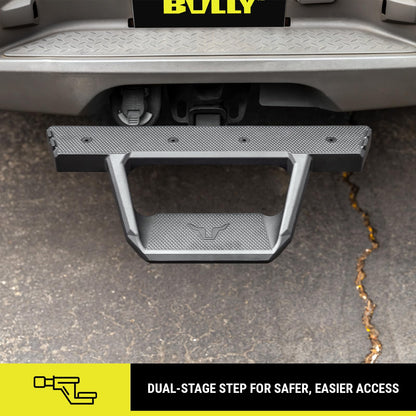 Bully Black 2" Class III Trailer Towing Hitch Step, Black Powder-Coated Cast Aluminum, 23" Wide