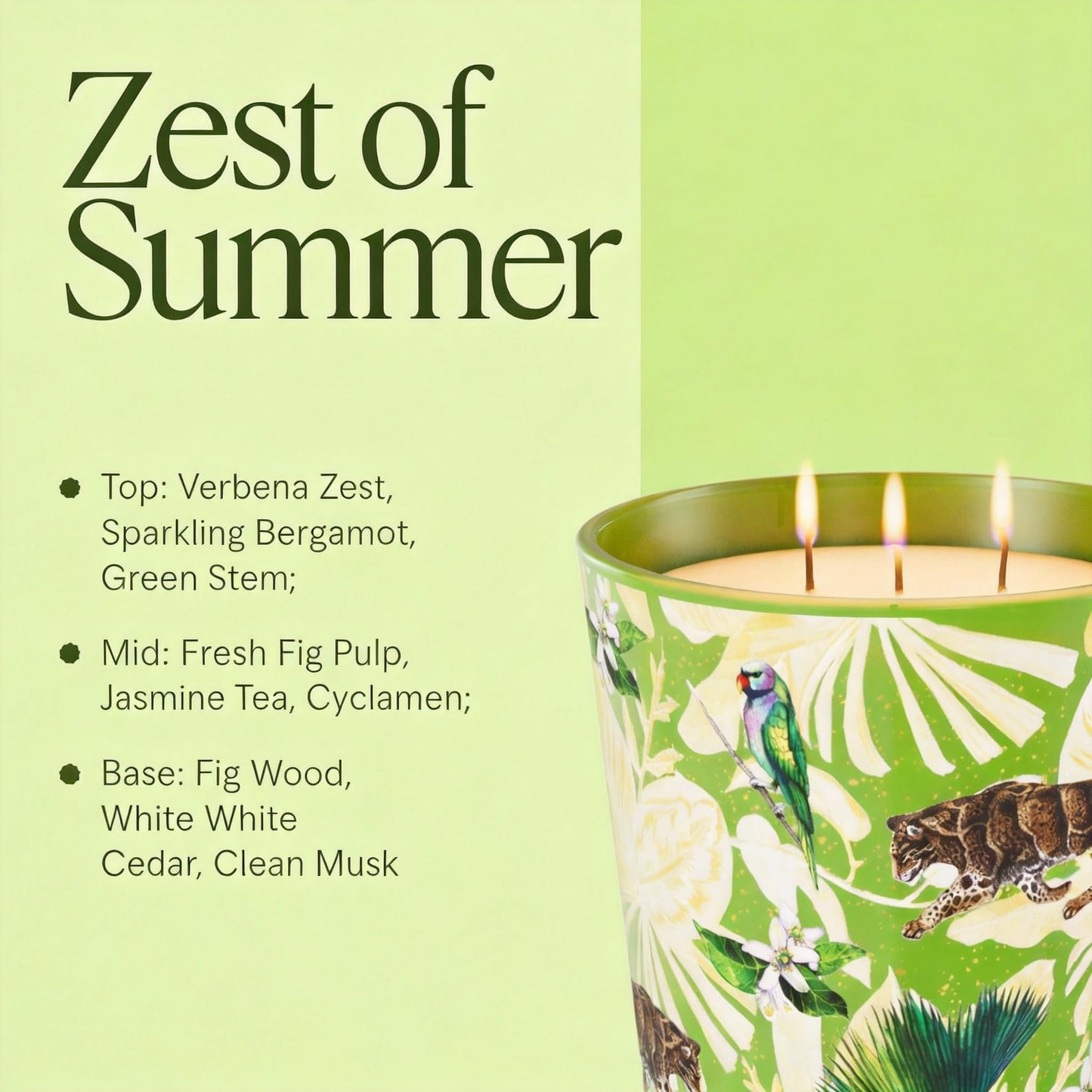 Verbena & Fig Leaf Scented Candle, 30oz Large 3 Wick Soy Candle, 100+ Hours Long Burning, Spa-Quality Aromatherapy for Home & Bathroom, Non-Toxic Luxury Candle Gifts for Housewarming