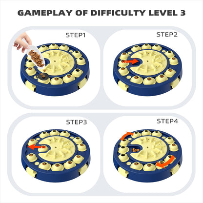 KADTC Level 3 in 1 Advanced Dog Puzzle Toy for Small/Medium/Large Smart Dogs Puppy Cognitive Enrichment Treat Toys Mental Stimulation Brain Stimulating Interactive Food Puzzles Boredom Mind Game