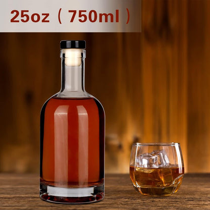 Liengoron Wine Bottle 24PCS 100 ML Glass Bottles with Lids 3 oz Clear Glass Bottles with Cork Empty Wine Bottle with Stopper for Beverages Drinks Beer Water Soda