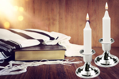 72 Shabbat Candles, 3 Hour White Traditional Shabbos Candle 4 Inch, (72 Pack) Sabbath White Taper Candles