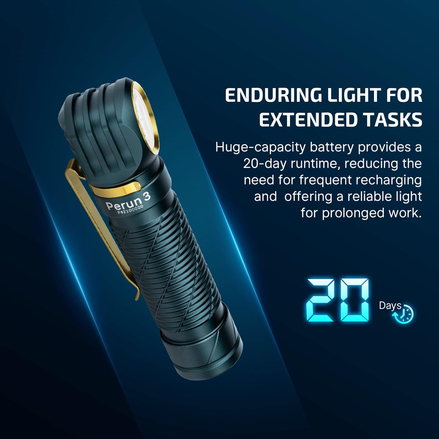 OLIGHT Perun 3 Rechargeable Headlamp Flashlight Bundle with Oclip Pro EDC Flashlight Clip-on Light