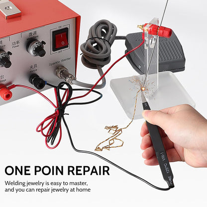 KKYOYRE 30A Jewelry Spot Welder,Spot Welder,Professional Pulse Welding Machine for Gold,K Gold,Silver,Platinum and Steel (Red)